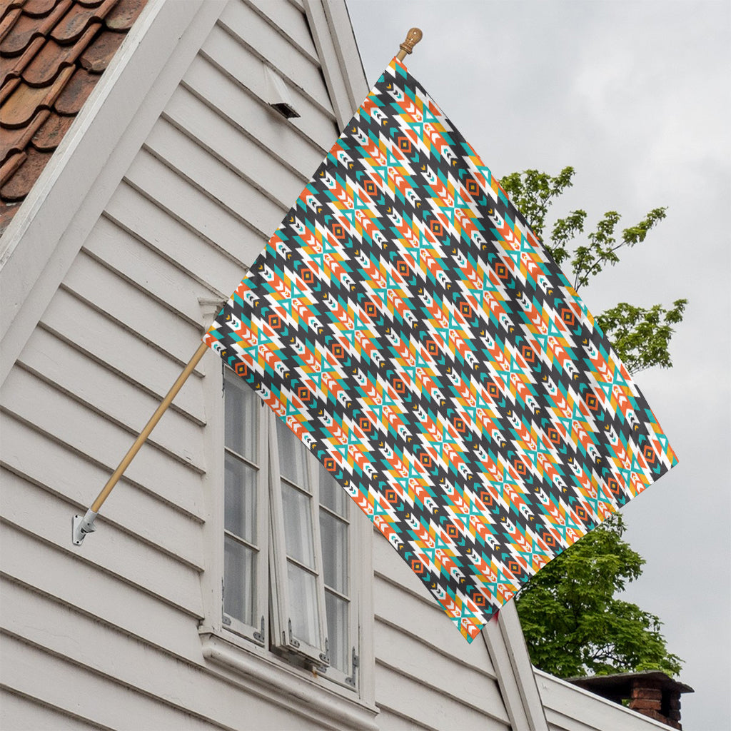 Tribal Native American Pattern Print House Flag