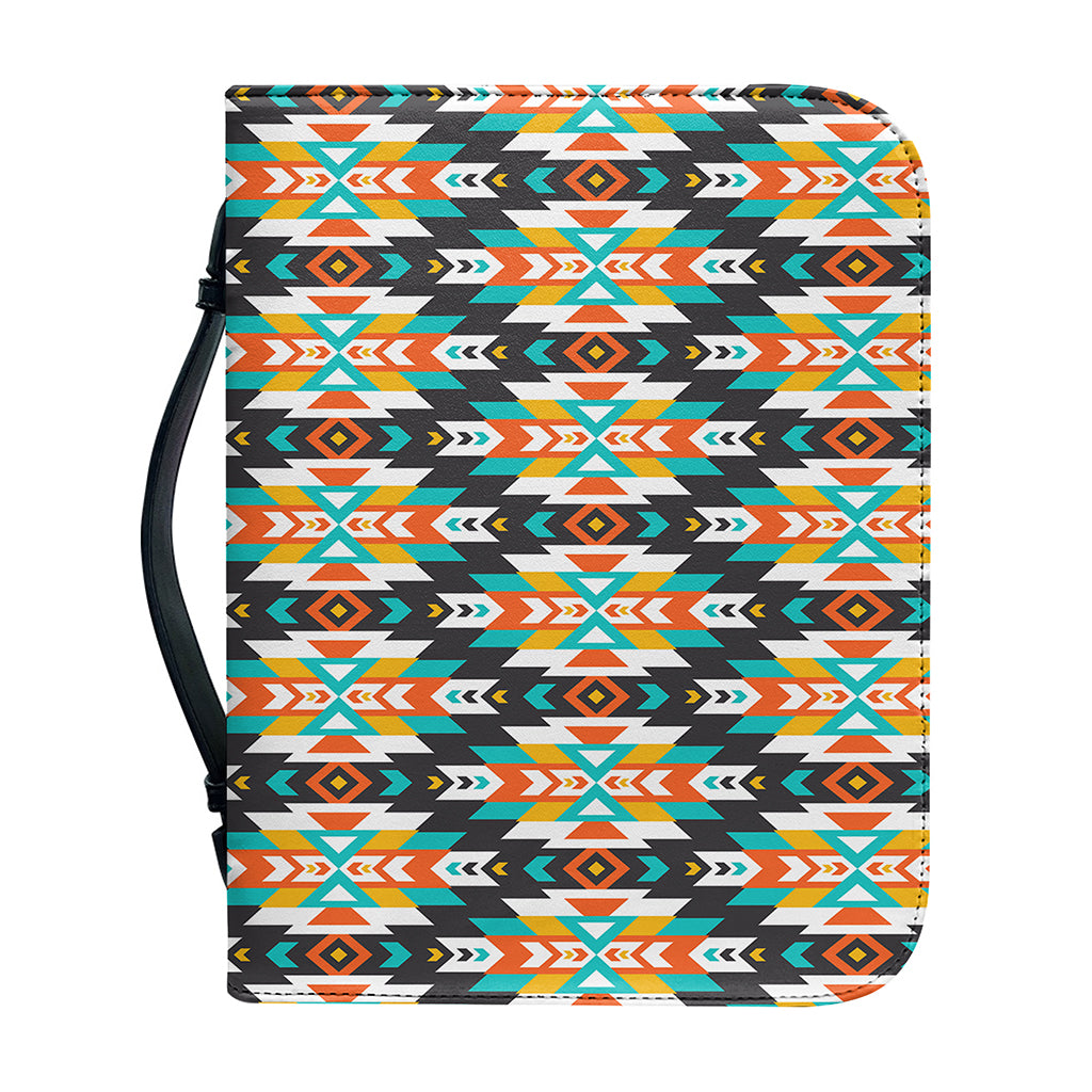 Tribal Native American Pattern Print Leather Bible Cover