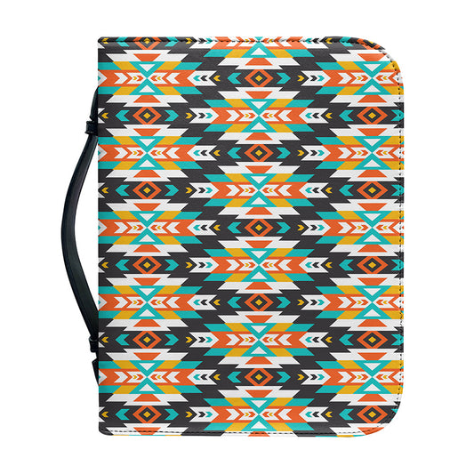 Tribal Native American Pattern Print Leather Bible Cover