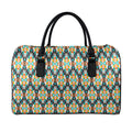 Tribal Native American Pattern Print Leather Duffel Bag