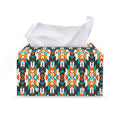 Tribal Native American Pattern Print Leather Tissue Box Cover