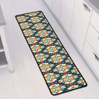Tribal Native American Pattern Print Long Kitchen Mat