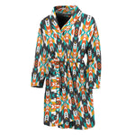 Tribal Native American Pattern Print Men's Bathrobe