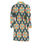 Tribal Native American Pattern Print Men's Bathrobe