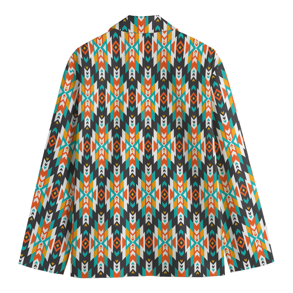 Tribal Native American Pattern Print Men's Cotton Blazer