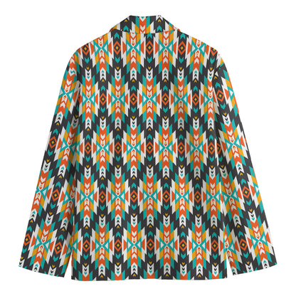 Tribal Native American Pattern Print Men's Cotton Blazer