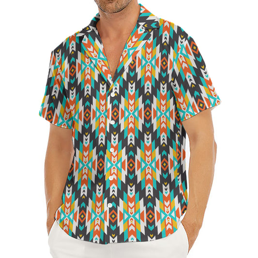 Tribal Native American Pattern Print Men's Deep V-Neck Shirt