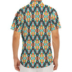 Tribal Native American Pattern Print Men's Deep V-Neck Shirt