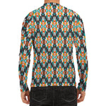 Tribal Native American Pattern Print Men's Long Sleeve Rash Guard