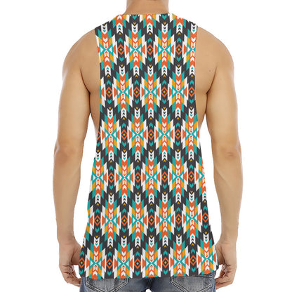 Tribal Native American Pattern Print Men's Muscle Tank Top