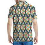 Tribal Native American Pattern Print Men's Polo Shirt