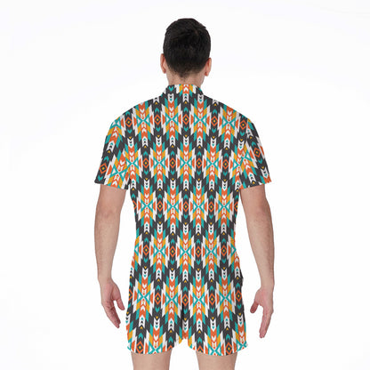 Tribal Native American Pattern Print Men's Rompers
