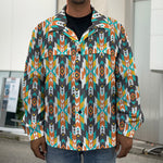 Tribal Native American Pattern Print Men's Shirt Jacket