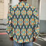 Tribal Native American Pattern Print Men's Shirt Jacket