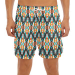 Tribal Native American Pattern Print Men's Split Running Shorts