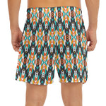 Tribal Native American Pattern Print Men's Split Running Shorts