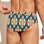Tribal Native American Pattern Print Men's Swim Briefs