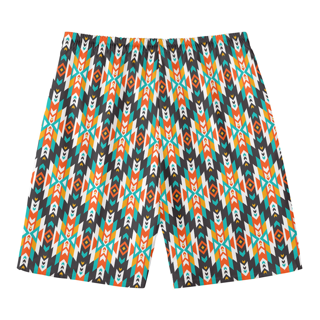 Tribal Native American Pattern Print Men's Swim Trunks