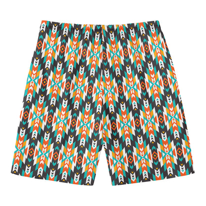 Tribal Native American Pattern Print Men's Swim Trunks