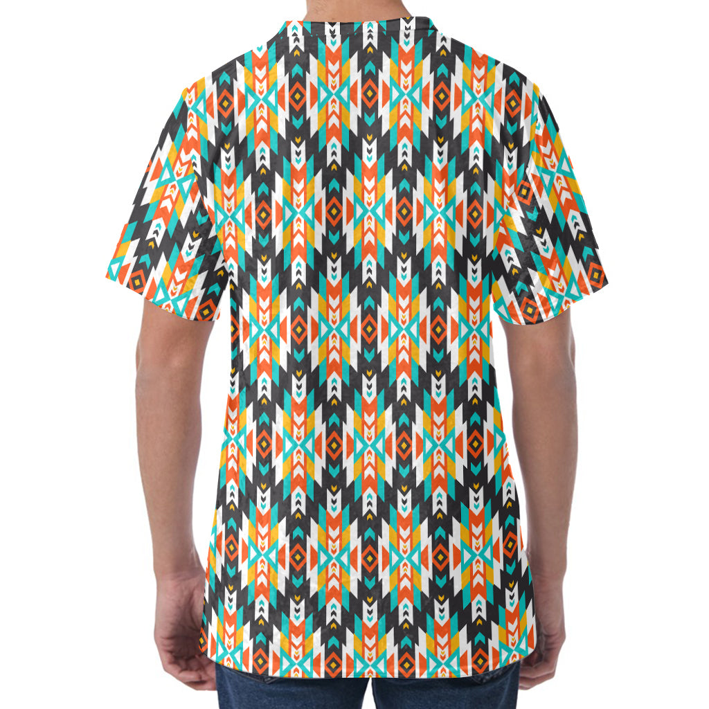 Tribal Native American Pattern Print Men's Velvet T-Shirt