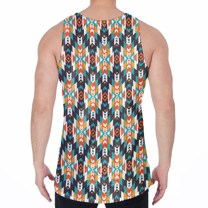 Tribal Native American Pattern Print Men's Velvet Tank Top