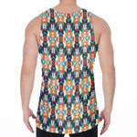 Tribal Native American Pattern Print Men's Velvet Tank Top