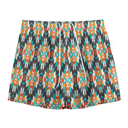 Tribal Native American Pattern Print Mesh Shorts