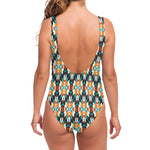 Tribal Native American Pattern Print One Piece Swimsuit