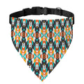 Tribal Native American Pattern Print Over The Collar Dog Bandana