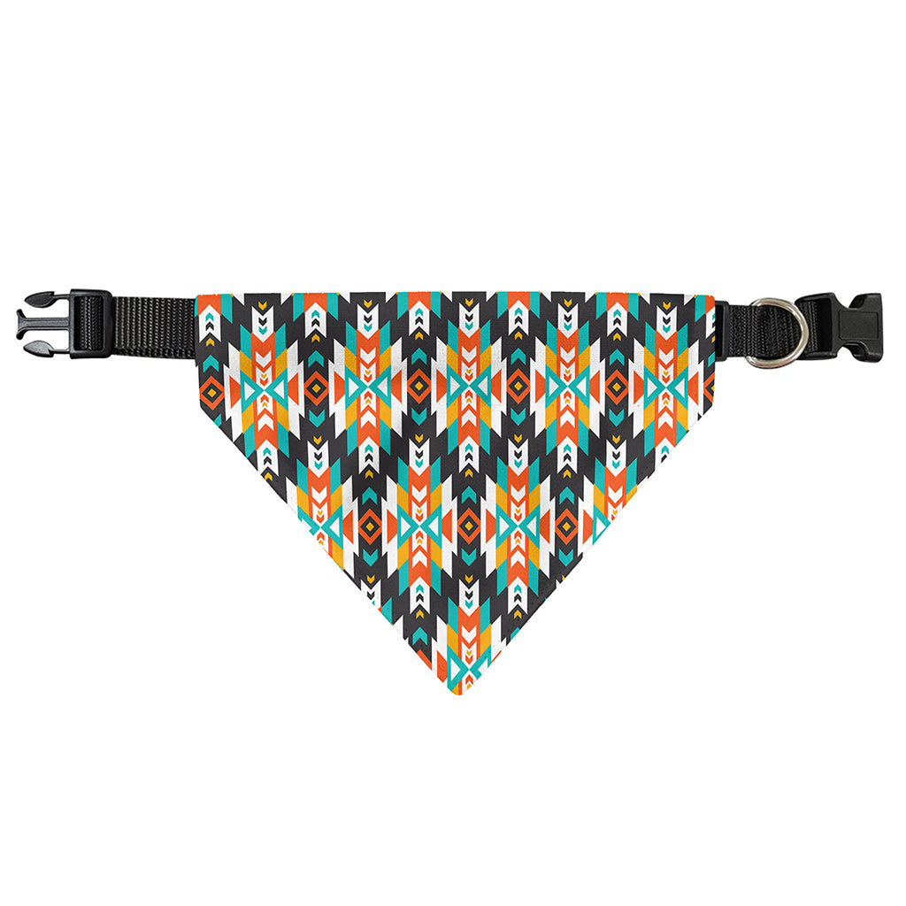 Tribal Native American Pattern Print Over The Collar Dog Bandana