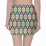 Tribal Native American Pattern Print Pencil Mini Skirt