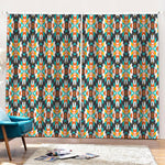 Tribal Native American Pattern Print Pencil Pleat Curtains