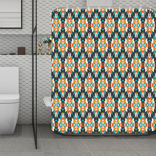 Tribal Native American Pattern Print Polyester Shower Curtain