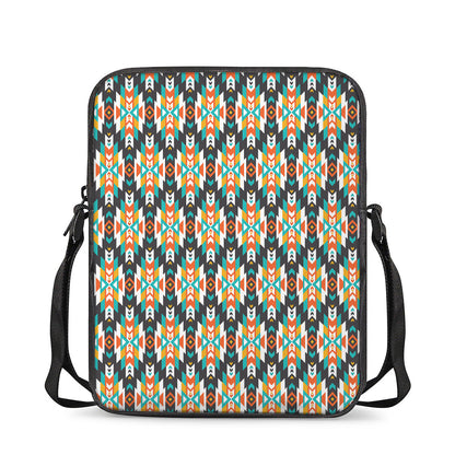 Tribal Native American Pattern Print Rectangular Crossbody Bag
