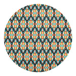 Tribal Native American Pattern Print Round Blanket