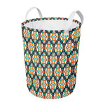 Tribal Native American Pattern Print Round Laundry Basket