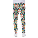 Tribal Native American Pattern Print Scuba Joggers