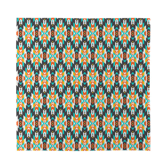 Tribal Native American Pattern Print Silk Bandana