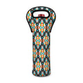 Tribal Native American Pattern Print Single Neoprene Wine Tote