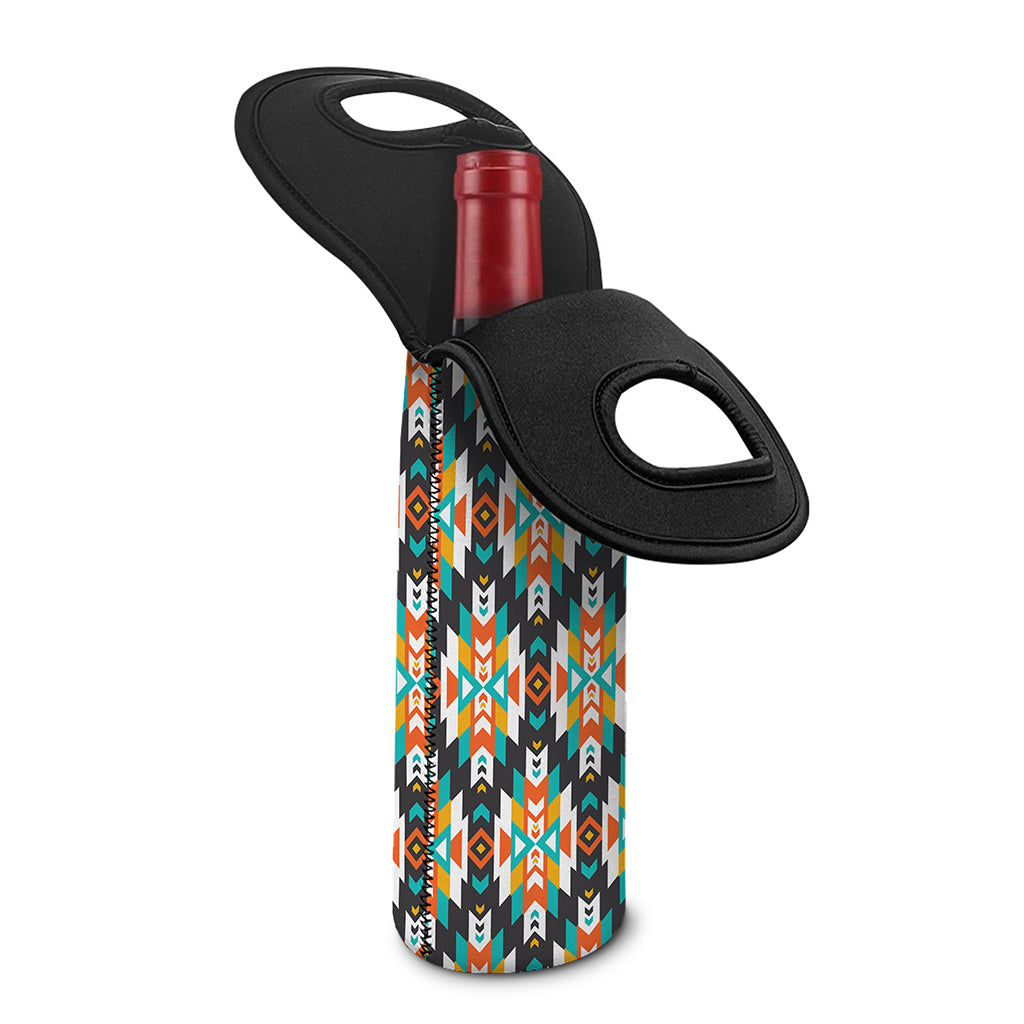 Tribal Native American Pattern Print Single Neoprene Wine Tote