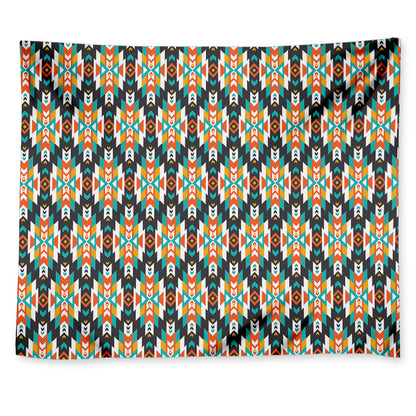 Tribal Native American Pattern Print Tapestry