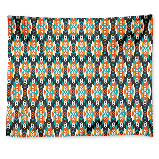 Tribal Native American Pattern Print Tapestry