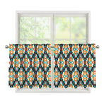 Tribal Native American Pattern Print Tier Curtains