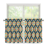 Tribal Native American Pattern Print Tier Curtains