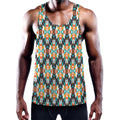 Tribal Native American Pattern Print Men's Workout Tank Top