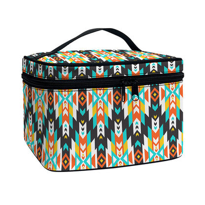 Tribal Native American Pattern Print Travel Makeup Bag