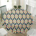 Tribal Native American Pattern Print Waterproof Round Tablecloth