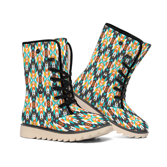 Tribal Native American Pattern Print Winter Boots