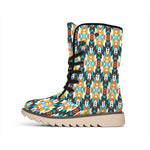 Tribal Native American Pattern Print Winter Boots