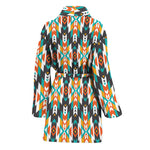 Tribal Native American Pattern Print Women's Bathrobe